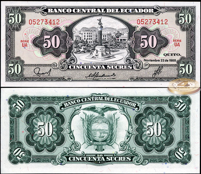 Эквадор. 50 сукре (Unc) 1988