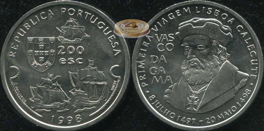 Португалия. 200 эскудо. 1998 (Unc)