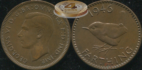 Великобритания. 1 фартинг. 1946. (Unc)