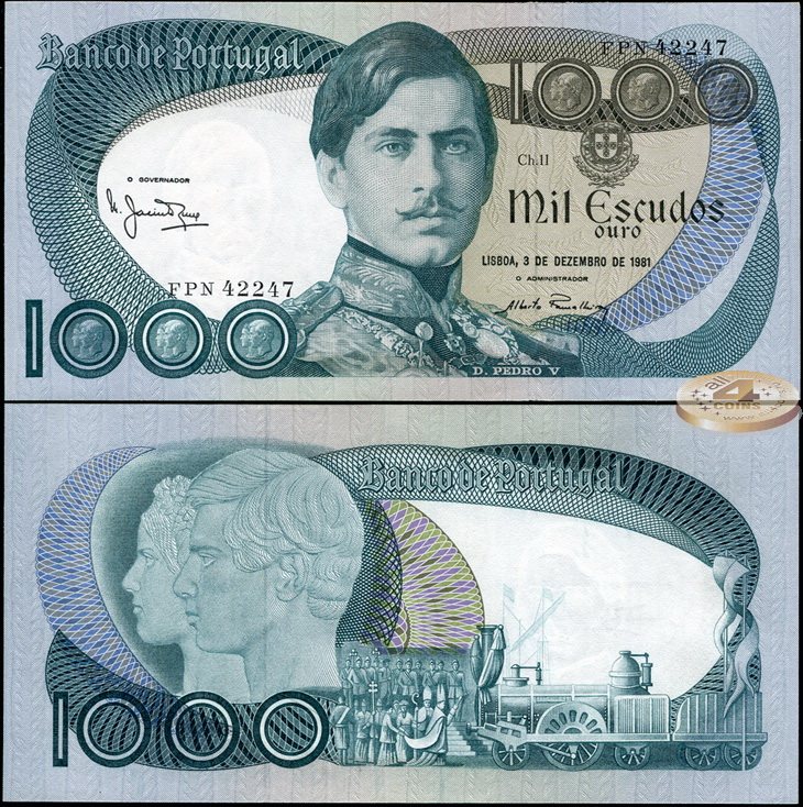 Португалия. 1000 эскудо (Unc) 1981