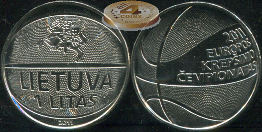 Литва. 1 лит. 2011 (Unc)