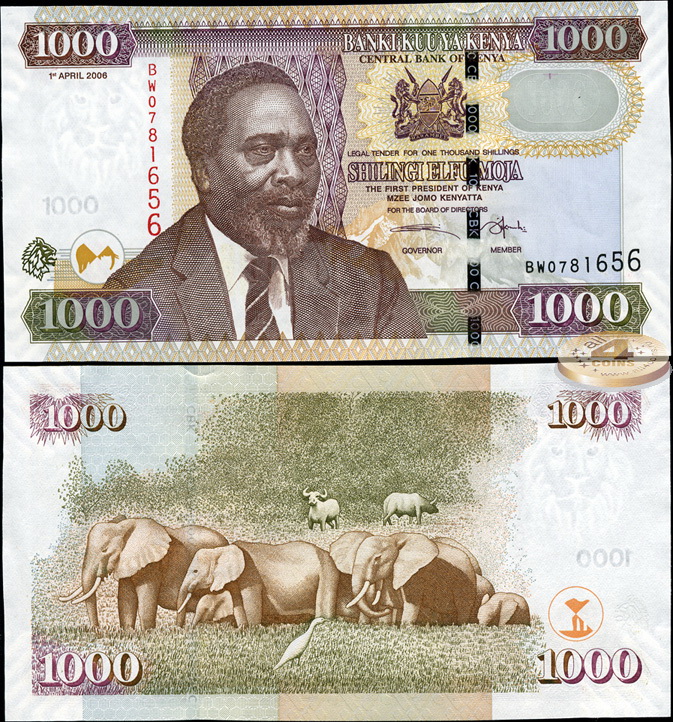 Кения. 1000 шилингов (Unc) 2006