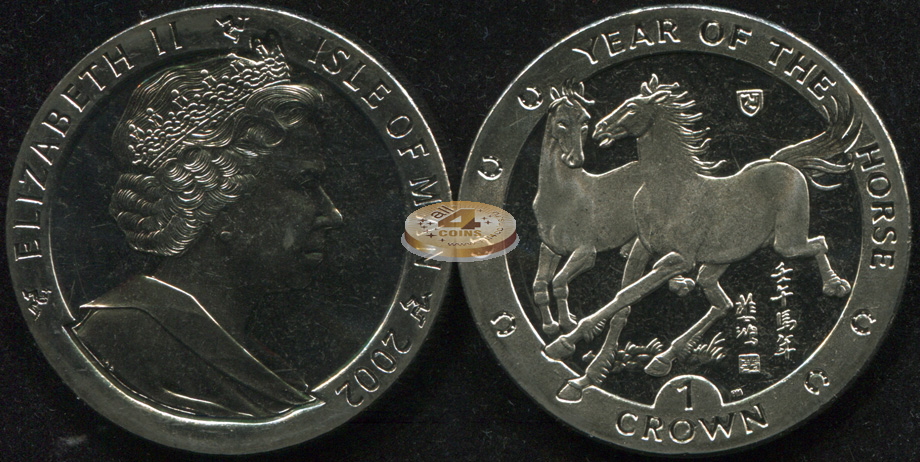 Остров Мэн. 1 крона. 2002 (Unc)