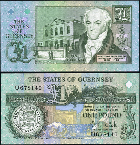 Гернси. 1 фунт (Unc) 1991-