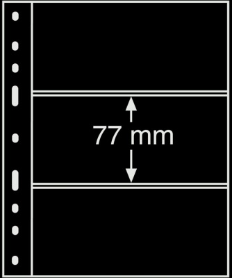 Черный лист Optima на 3 ячейки (S). [пачка 10 шт] (Leuchtturm)