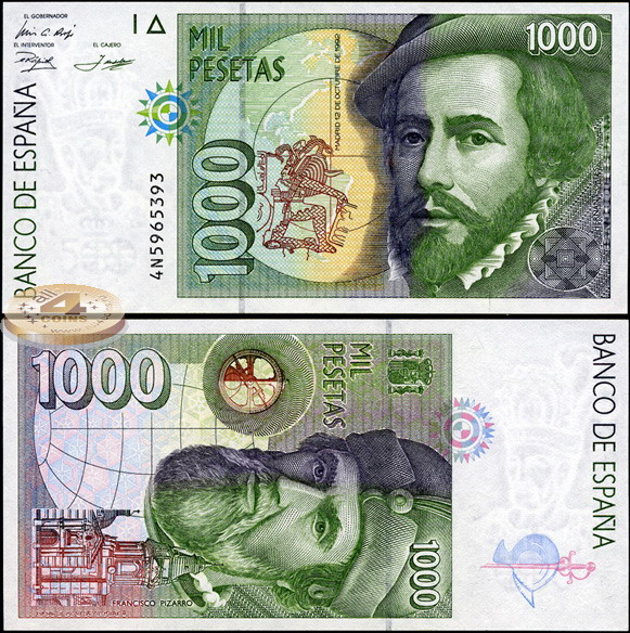 Испания. 1000 песет (Unc) 1992