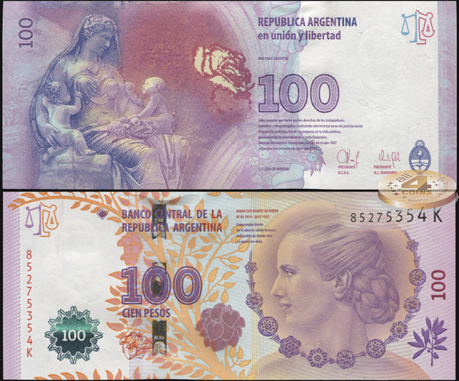 Аргентина. 100 песо (Unc) 2015