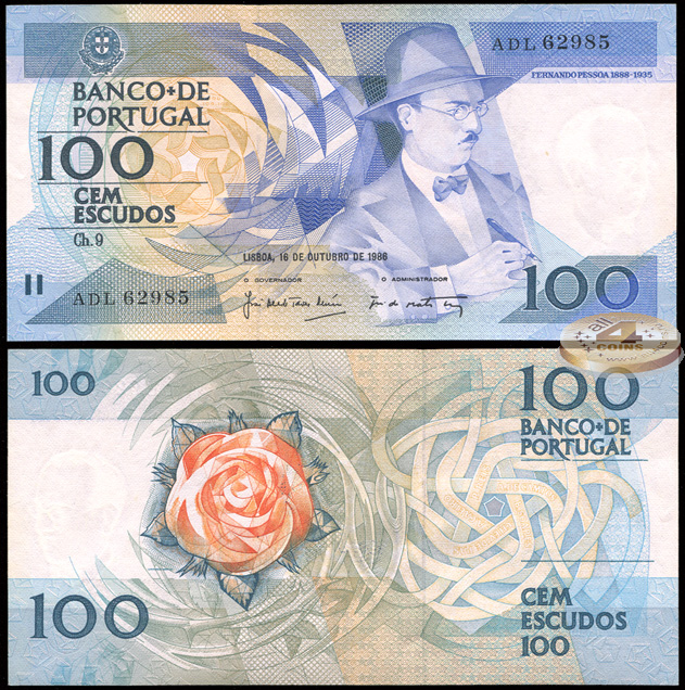 Португалия. 100 эскудо (Unc) 1986