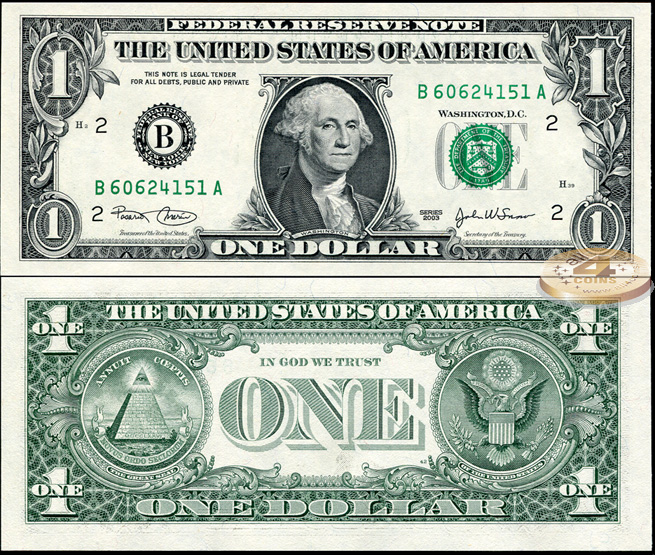 США. 1 доллар (Unc) 2003.B