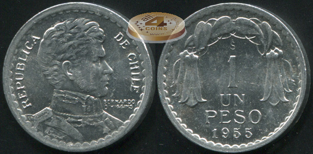 Чили. 1 песо. 1955 (Unc)