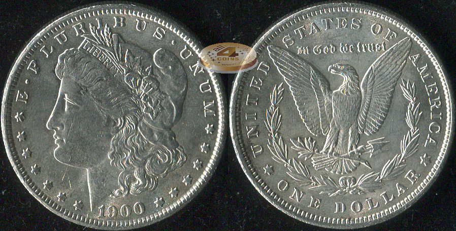 США. 1 доллар. 1900 (aUnc+/aUnc++. Серебро)