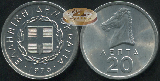 Греция. 20 лепта. 1976 (Unc)