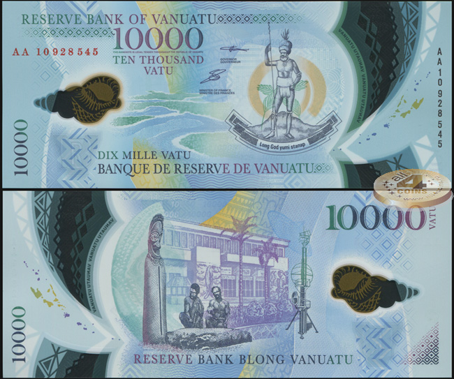 Вануату. 10000 вату (Unc. Пластик) 2010