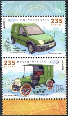 Венгрия. 2013. Почтовые транспортные средства (Сцепка. MNH OG)