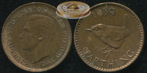 Великобритания. 1 фартинг. 1939 (Unc)