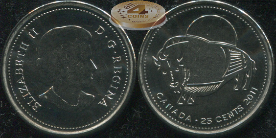 Канада. 25 центов. 2011 (Unc)