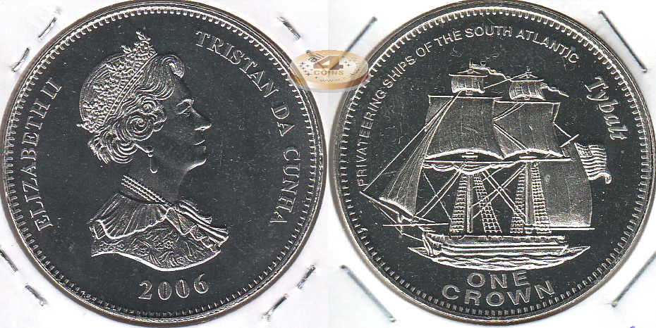 Тристан-да-Кунья. 1 крона. 2006 (Prooflike)