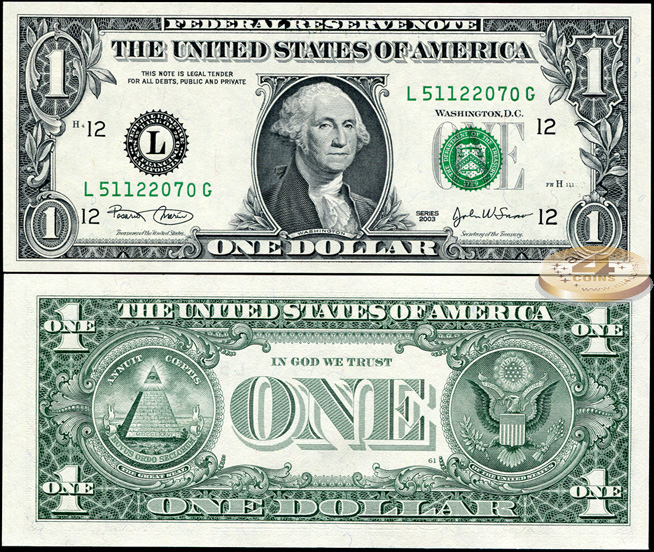 США. 1 доллар (Unc) 2003.L