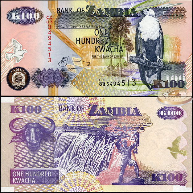 Замбия. 100 квача (Unc) 2003