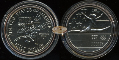 США. 1/2 доллара. 1992 P (Unc)