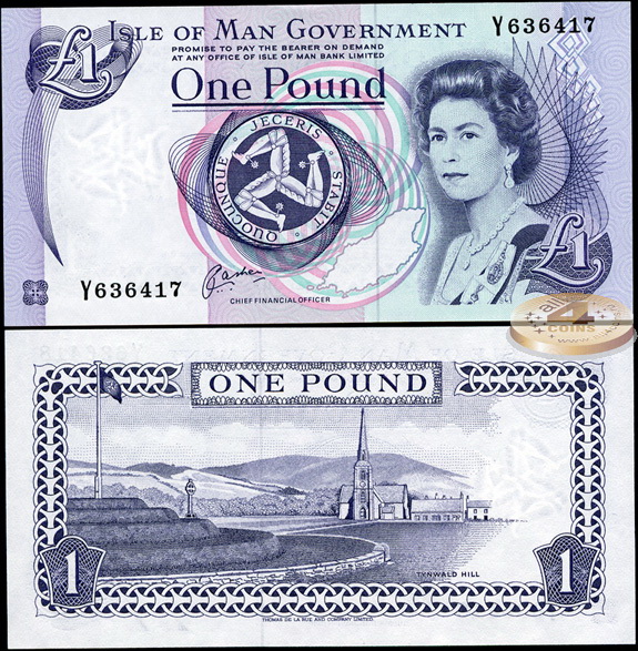 Остров Мэн. 1 фунт (Unc) ND