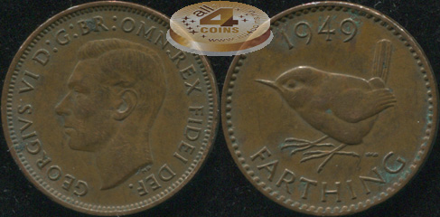 Великобритания. 1 фартинг. 1949. (Unc)