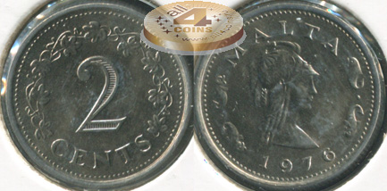 Мальта. 2 цента. 1976 (Unc)
