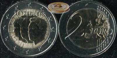 Люксембург. 2 евро. 2011 (Unc. Биметалл)