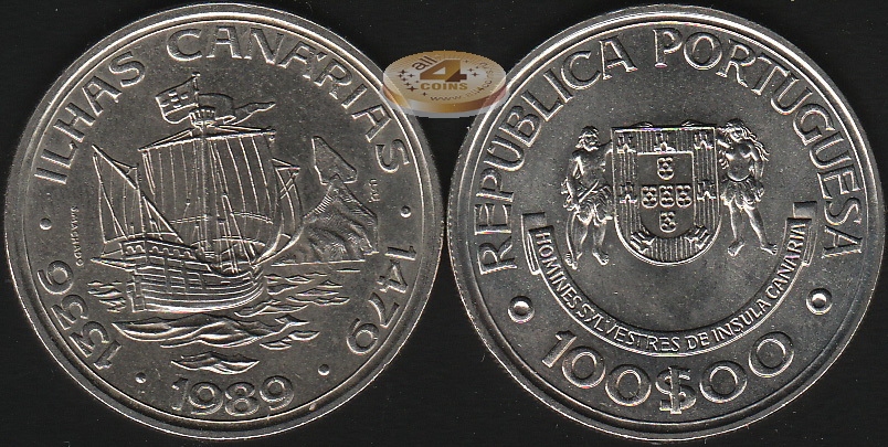 Португалия. 100 эскудо. 1989 (Unc)