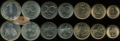 Болгария. Набор №3 (7 монет. 1 биметалл) 1999-2002