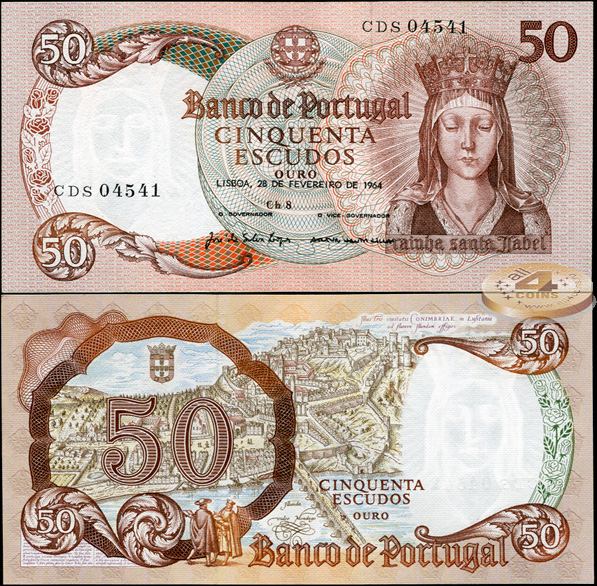 Португалия. 50 эскудо (Unc) 1964