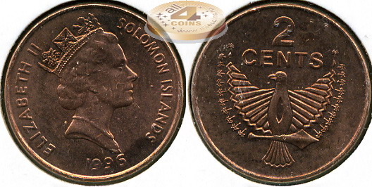 Соломоновы о-ва. 2 цента. 1996 (Unc)