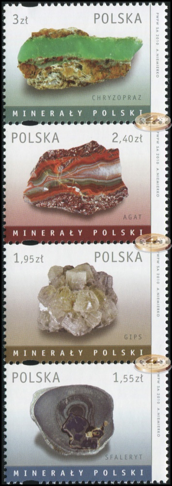 Польша. 2010. Минералы Польши (Сцепка. MNH OG)
