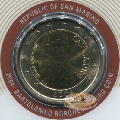 Сан Марино. 2 евро. 2004 (BU. Биметалл. Буклет)