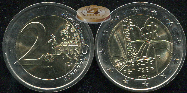 Италия. 2 евро. 2009 (Unc. Биметалл)