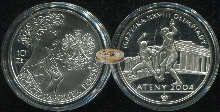 Польша. 10 злотых. 2004 (Proof. Серебро)