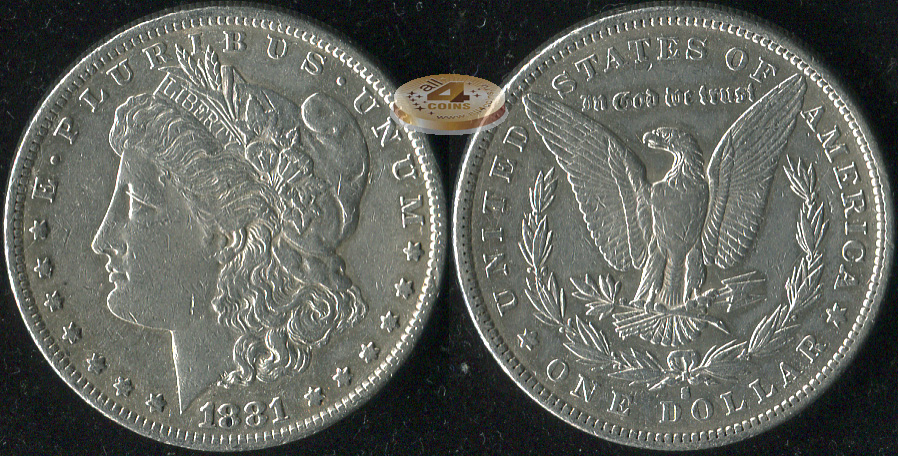 США. 1 доллар. 1881.S (XF+. Серебро)