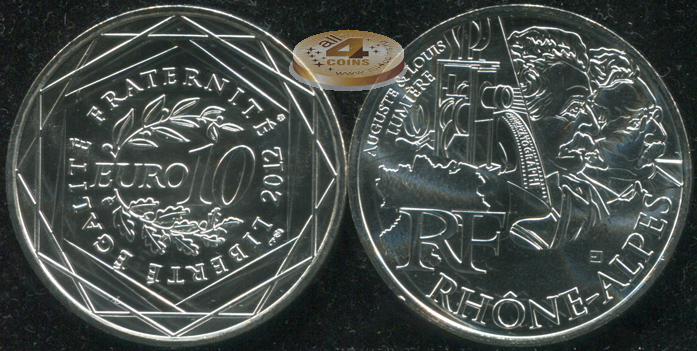 Франция. 10 евро. 2012 (Unc. Серебро)