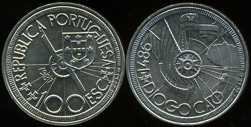 Португалия. 100 эскудо. 1987 (Unc)