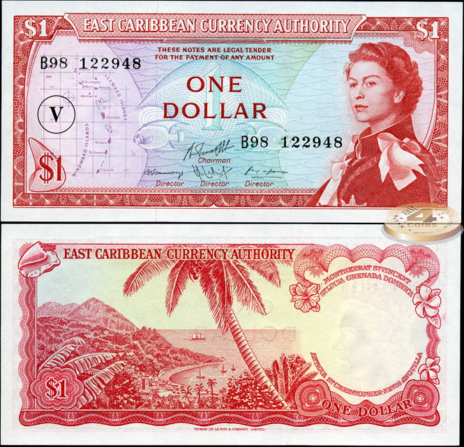 Восточные Карибы (Сент Винцент). 1 доллар (Unc) 1965