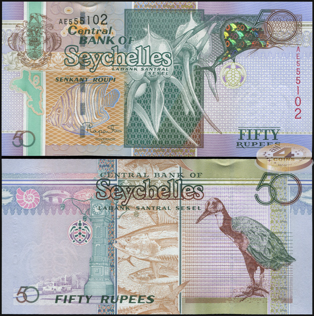 Сейшельские острова. 50 рупий (Unc) 2011