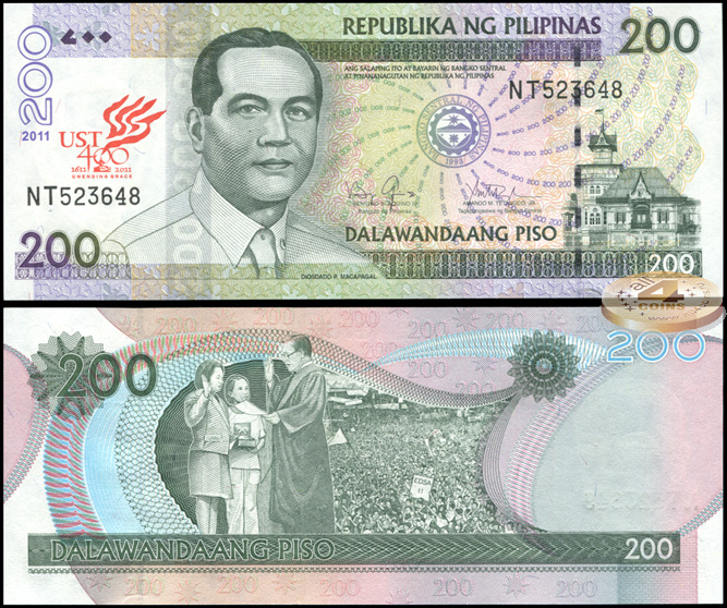 Филиппины. 200 песо (Unc) 2011