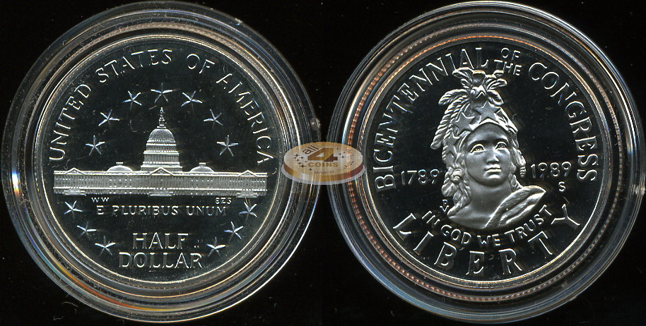 США. 1/2 доллара. 1989 S (Proof)