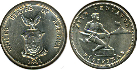 Филиппины. 5 центаво. 1944 (Unc)