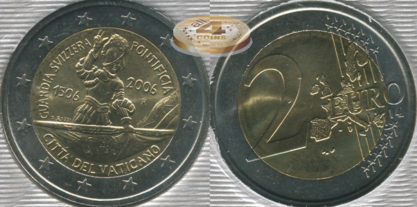 Ватикан. 2 евро. 2006 (Unc. Биметалл. Буклет)
