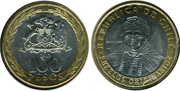 Чили. 100 песо. 2003 (Unc)