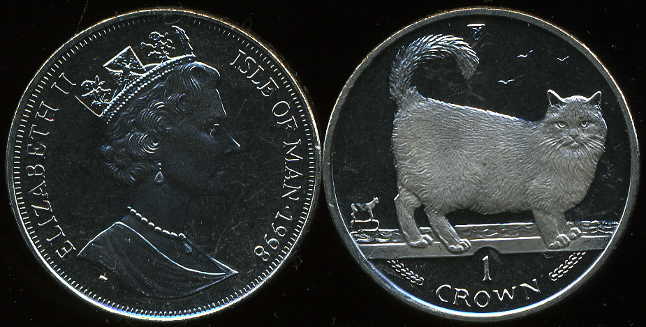 Остров Мэн. 1 крона. 1998 (Unc)