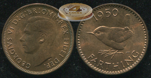 Великобритания. 1 фартинг. 1950 (Unc)