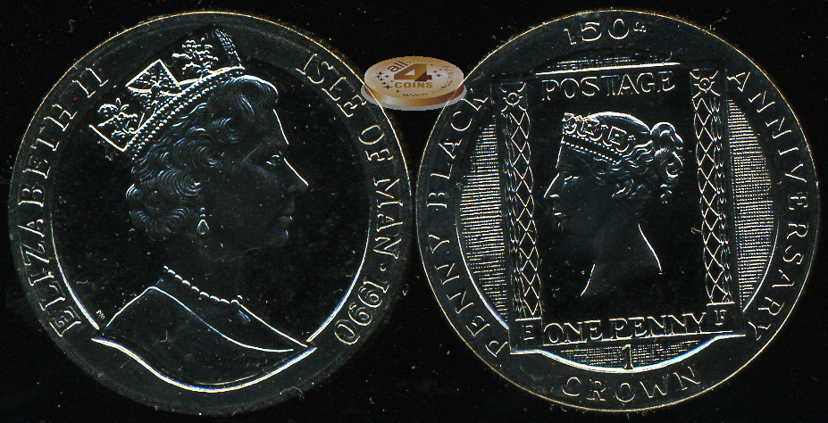 Остров Мэн. 1 крона. 1990 (Unc)