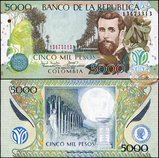 Колумбия. 5000 песо (Unc) 2003